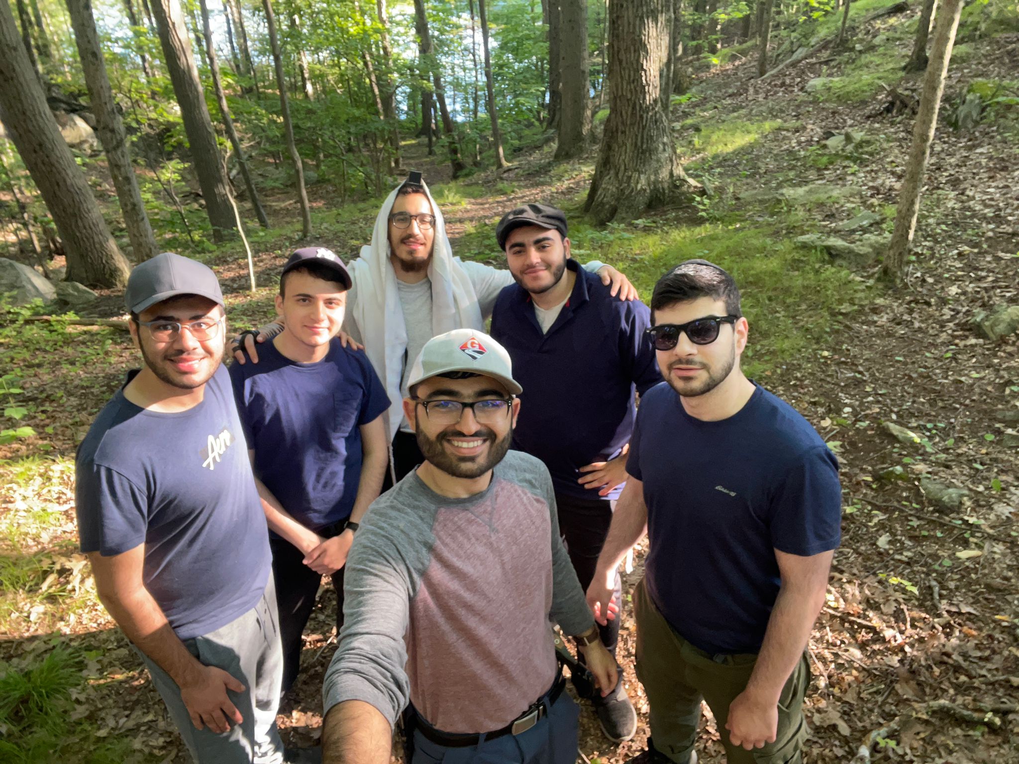 Hiking trip in the forest