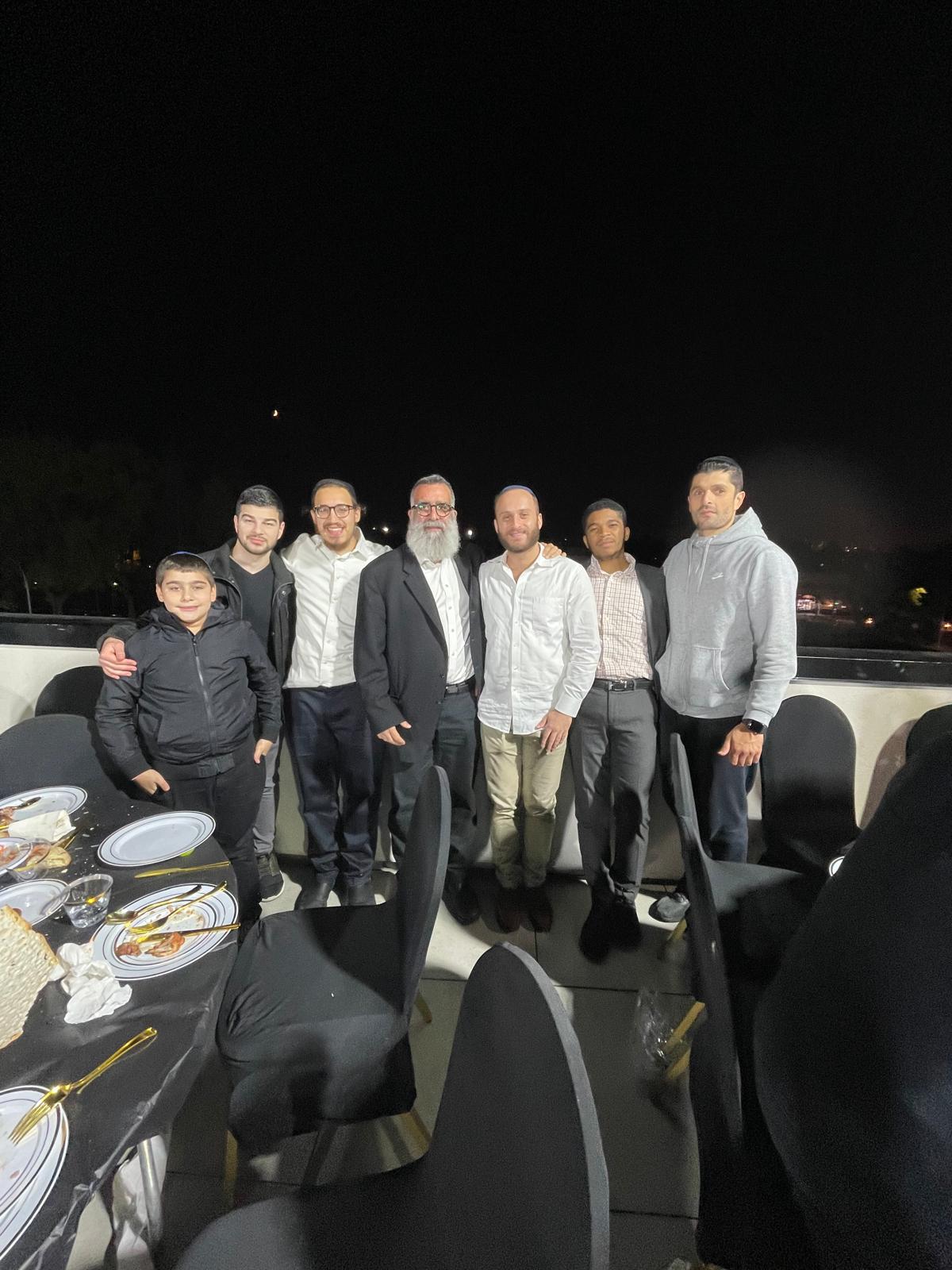 Rooftop dinner at night